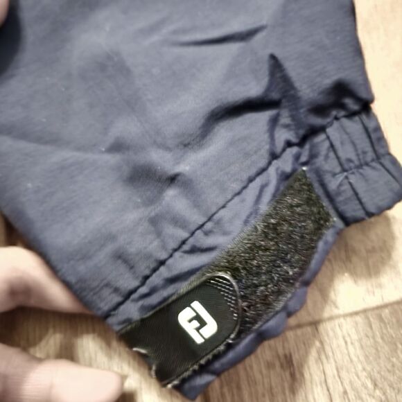 Foot Joy Quarter Zip Pullover Windbreaker Jacket Navy Blue White Size M - Picture 4 of 8